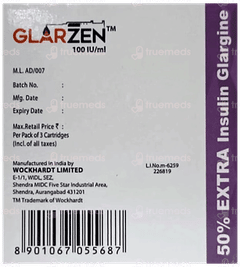 Glarzen New 100iu Cartridges 3ml Pack Of 3 Injections